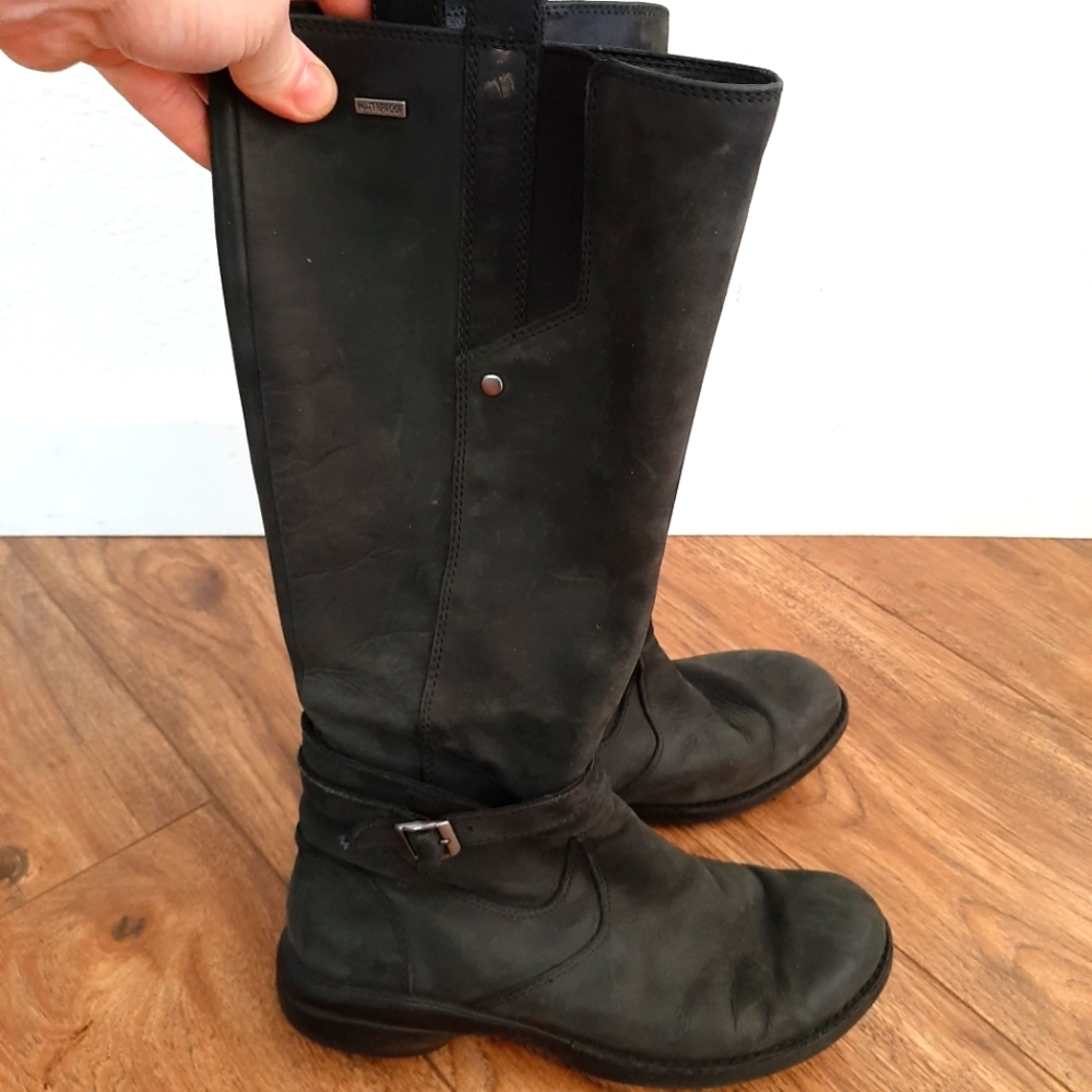 Merrell Womens Black Tall Leather Boots